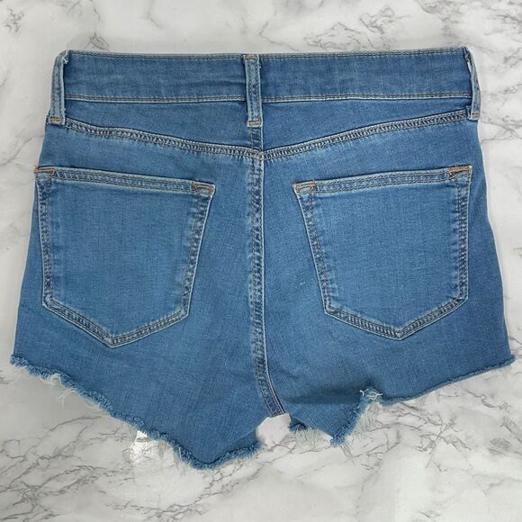 TopShop Blue Custom Cutoff Jean Shorts 25 - Picture 4 of 5